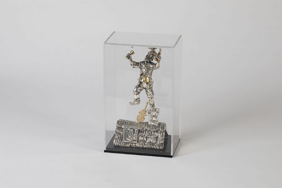Sterling Silver Hassidic Jew Dancing Figurine